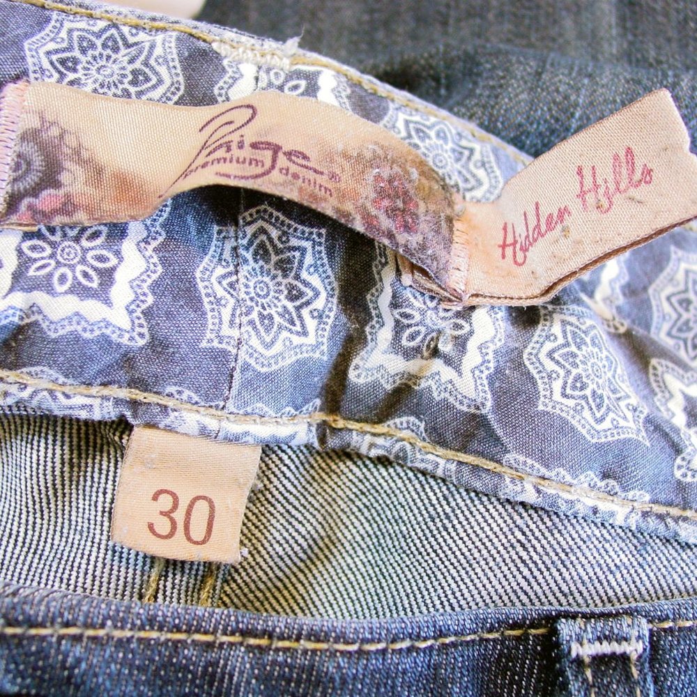 PAIGE Premium Denim Hidden Hills Bootcut Distressed Jeans 27002 Women's 30 - USA - Picture 4 of 7